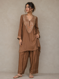 Brown-Peach Farsi Salwar Set