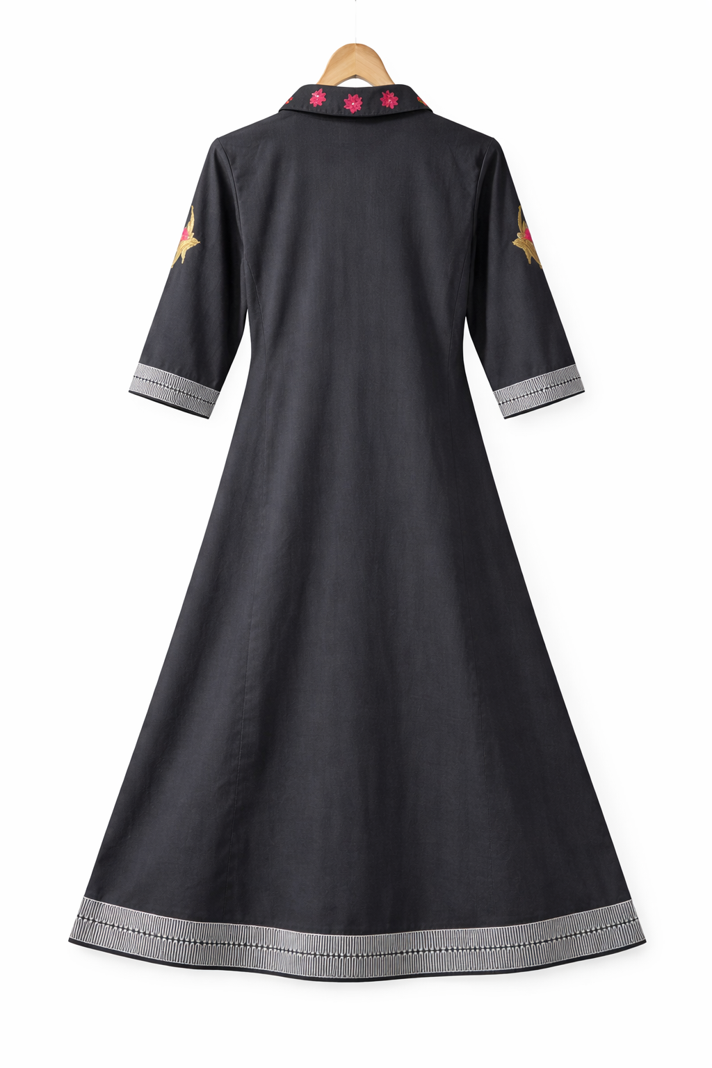 Grey Flower detail Dress