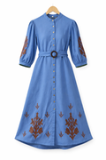 Belted Buckle Dress