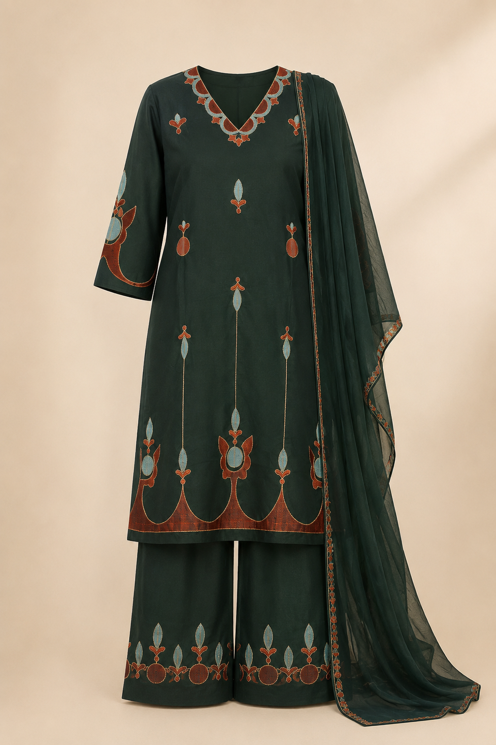 Dark Green Suit Set