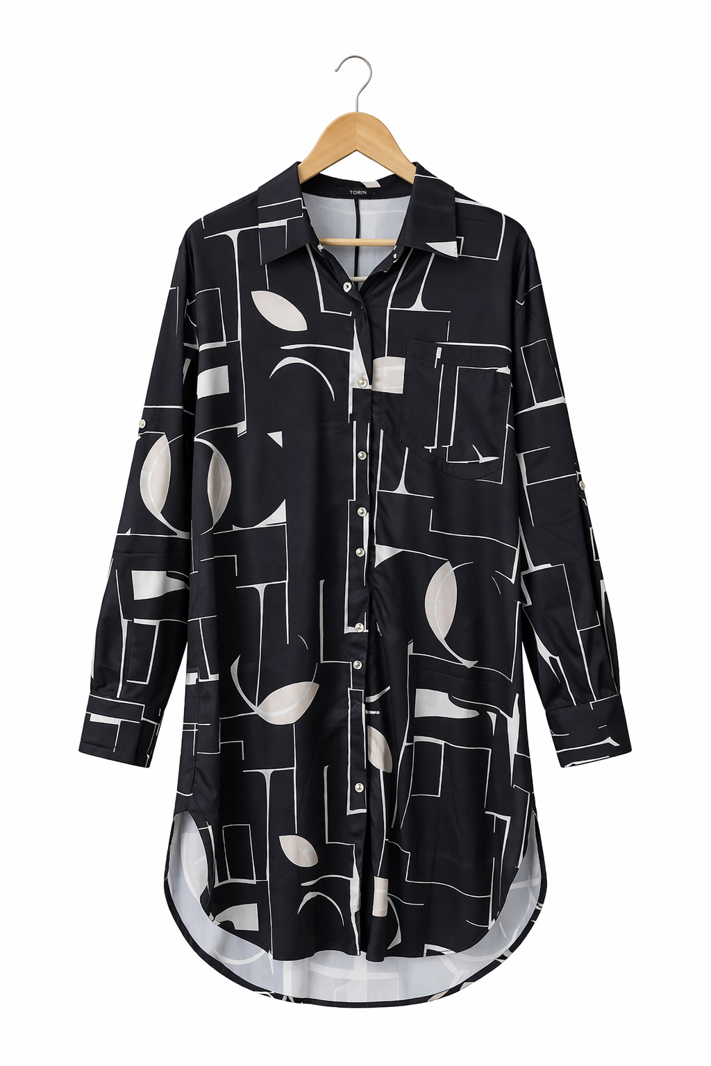 Deal Satin Shirt Dress (with belt)
