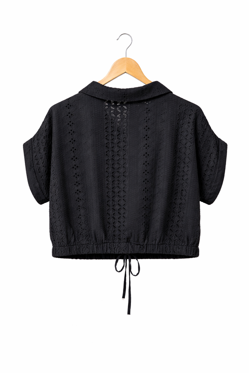 Deal Black Crop Top