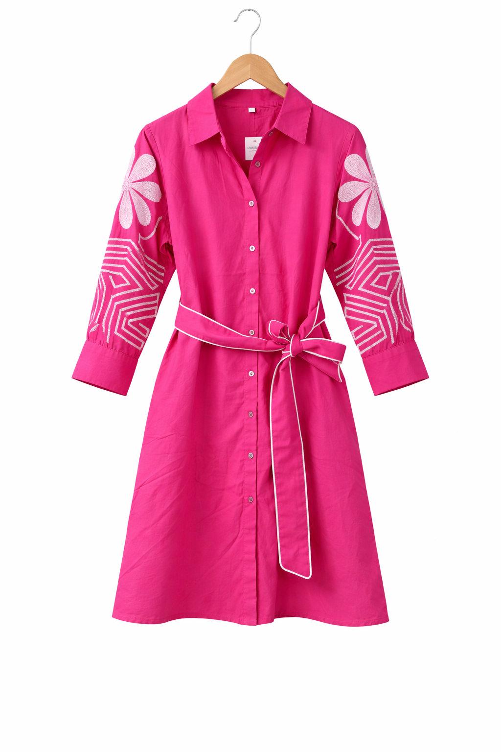 Magenta Dress with belt