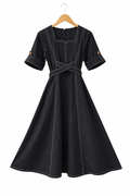 Cotton Black Dress