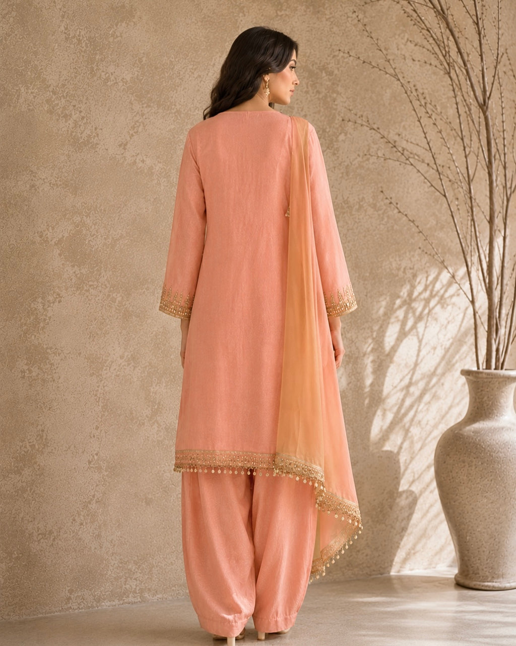 Peach Farsi Salwar Set